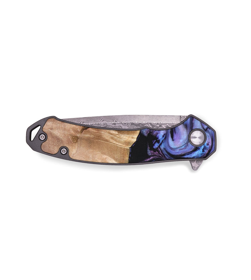 EDC Wood+Resin Pocket Knife - Audrey (Purple, 683105)
