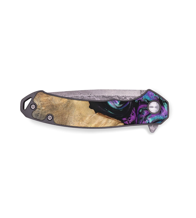 EDC Wood+Resin Pocket Knife - Kadence (Purple, 683107)