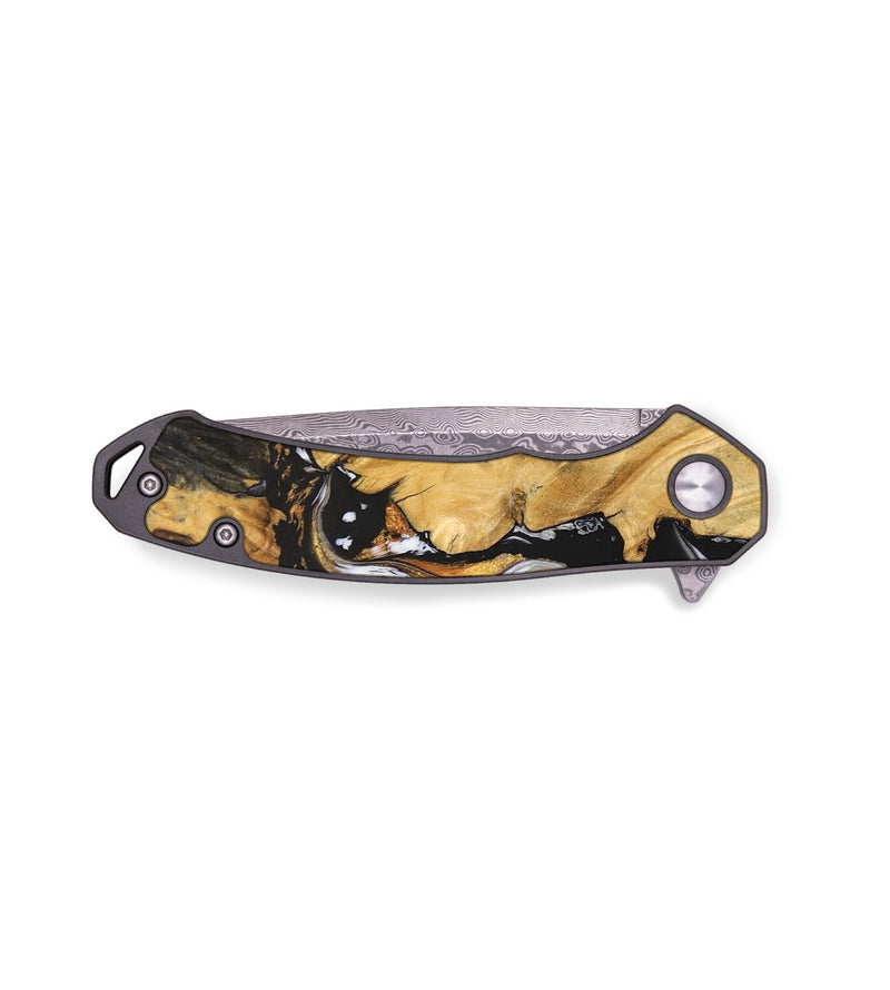 EDC Wood+Resin Pocket Knife - Kehlani (Black & White, 683129)