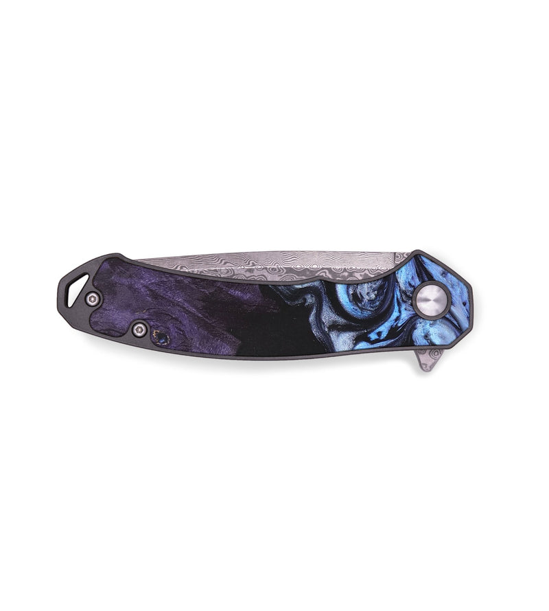 EDC Wood+Resin Pocket Knife - Mark (Purple, 683163)