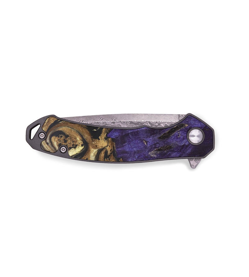 EDC Wood+Resin Pocket Knife - Bria (Black & White, 683174)