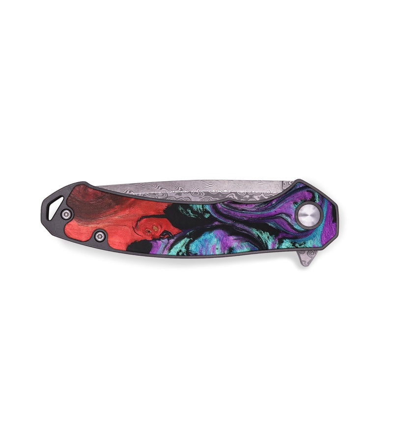 EDC Wood+Resin Pocket Knife - Brad (Purple, 683256)