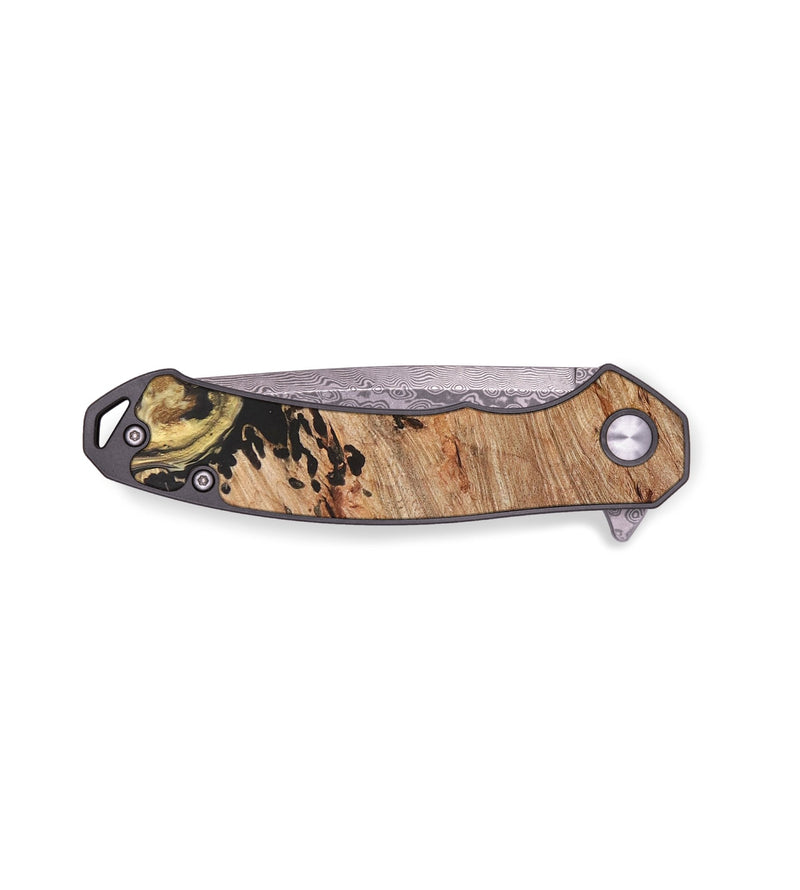 EDC Wood+Resin Pocket Knife - Jacqueline (Black & White, 683262)