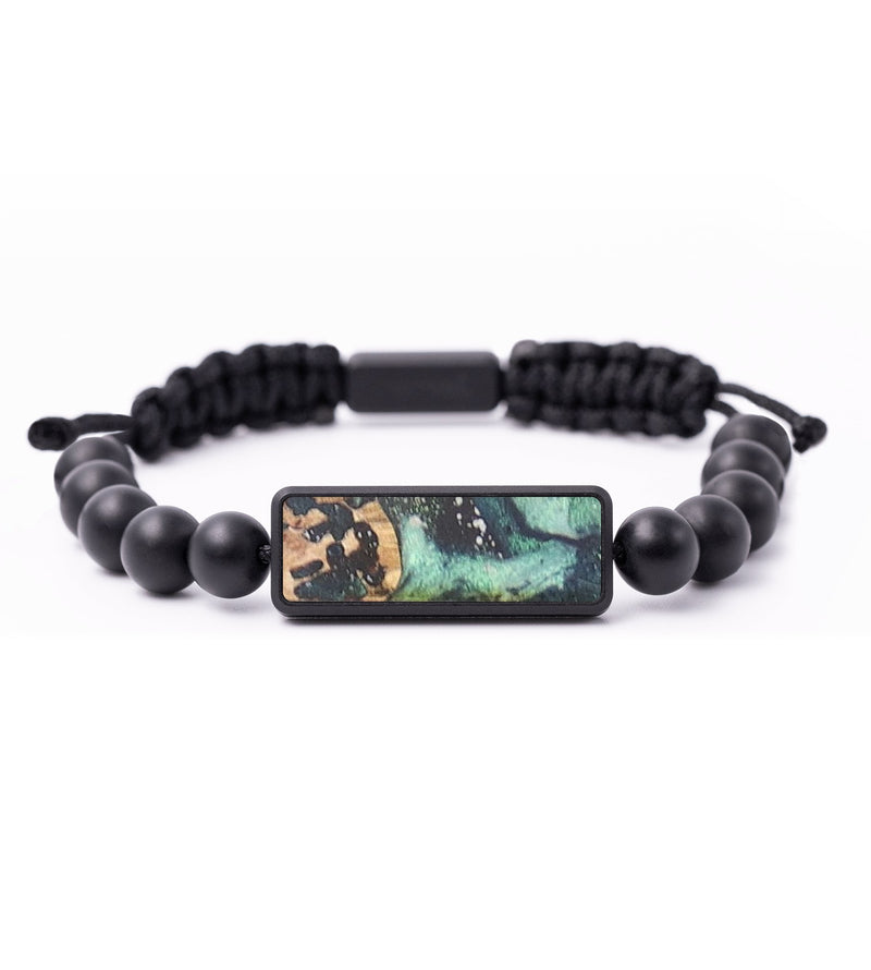 Onyx Bead Wood+Resin Bracelet - Forrest (Cosmos, 683514)