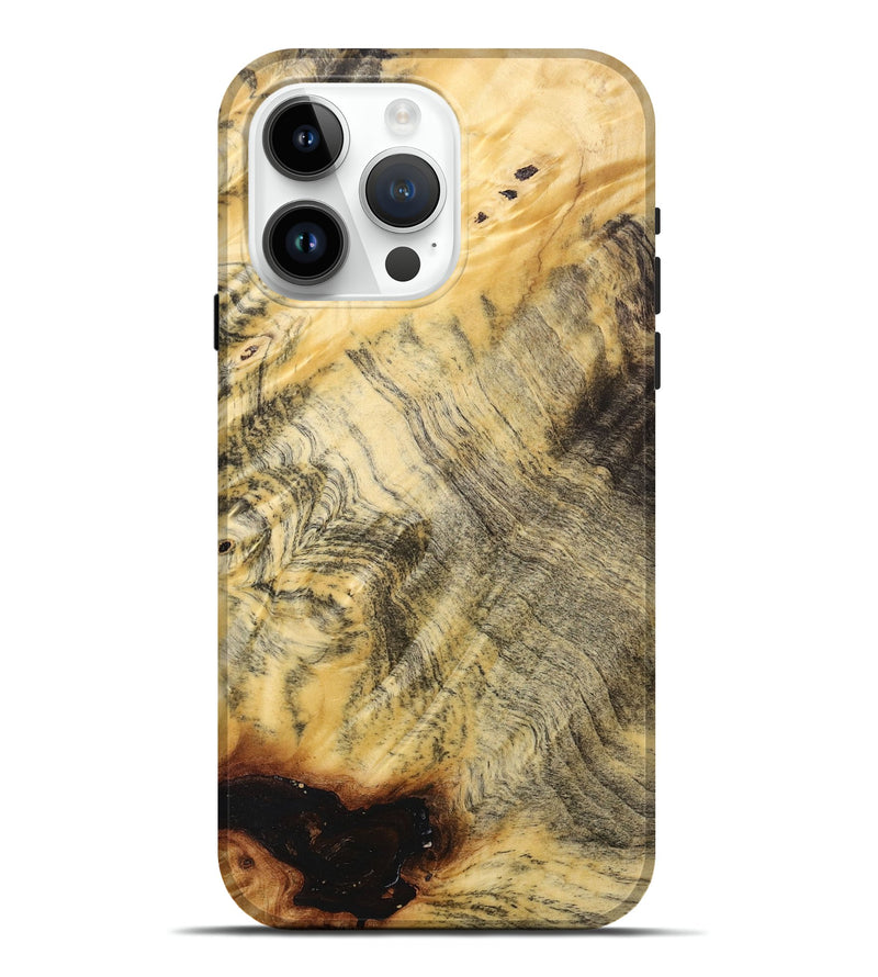 iPhone 15 Pro Max Wood+Resin Live Edge Phone Case - Sienna (Wood Burl, 683597)