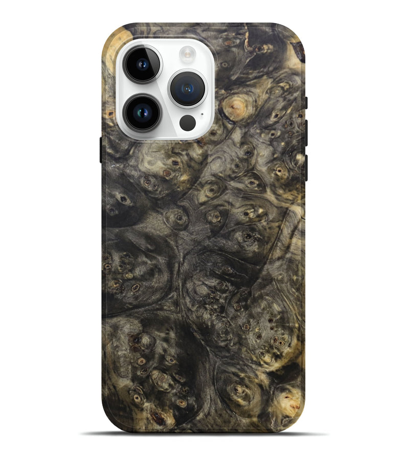 iPhone 15 Pro Max Wood+Resin Live Edge Phone Case - Elle (Wood Burl, 683598)