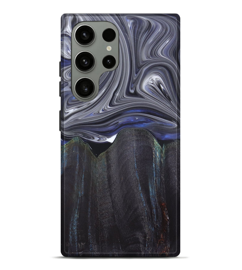Galaxy S23 Ultra Wood+Resin Live Edge Phone Case - Madalyn (Blue, 683763)
