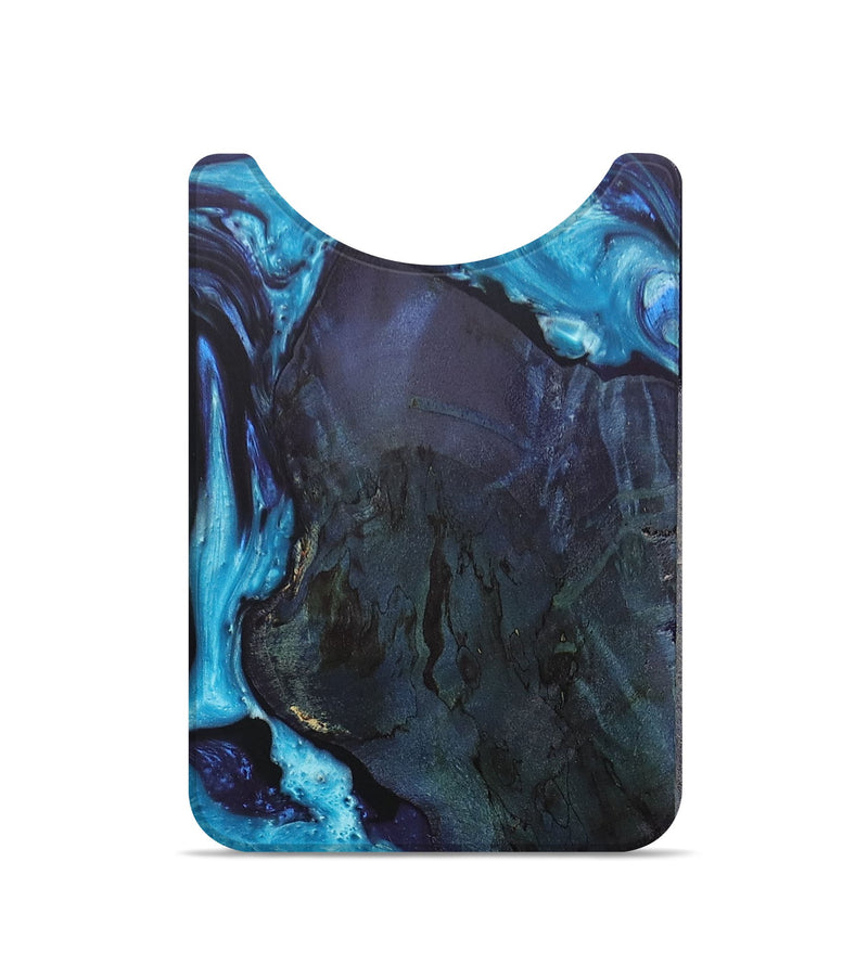 Live Edge Wood+Resin Wallet - Camila (Blue, 683840)