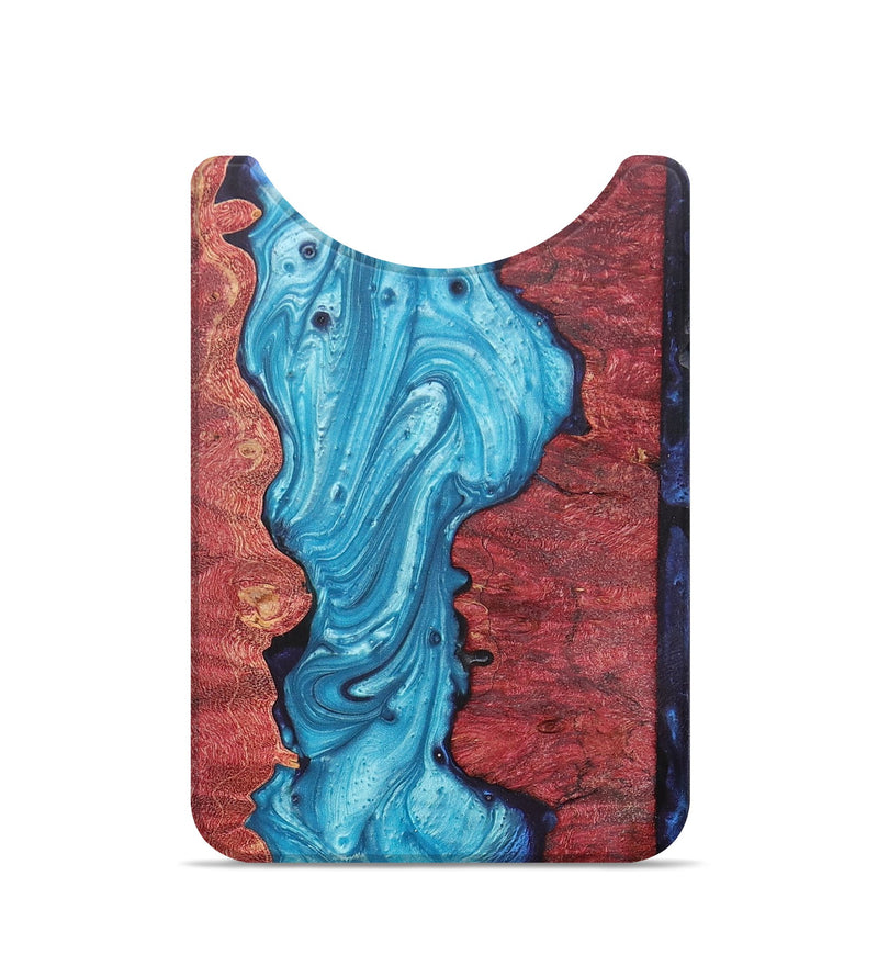 Live Edge Wood+Resin Wallet - Glenda (Blue, 683863)