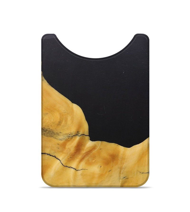 Live Edge Wood+Resin Wallet - Dina (Pure Black, 683880)