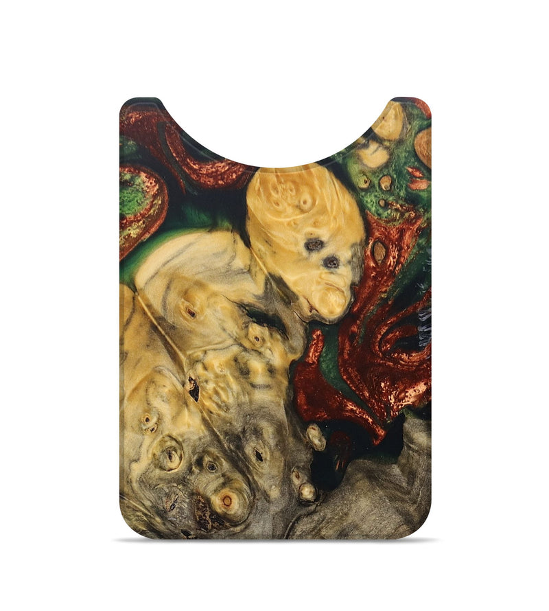 Live Edge Wood+Resin Wallet - Josie (Green, 683911)