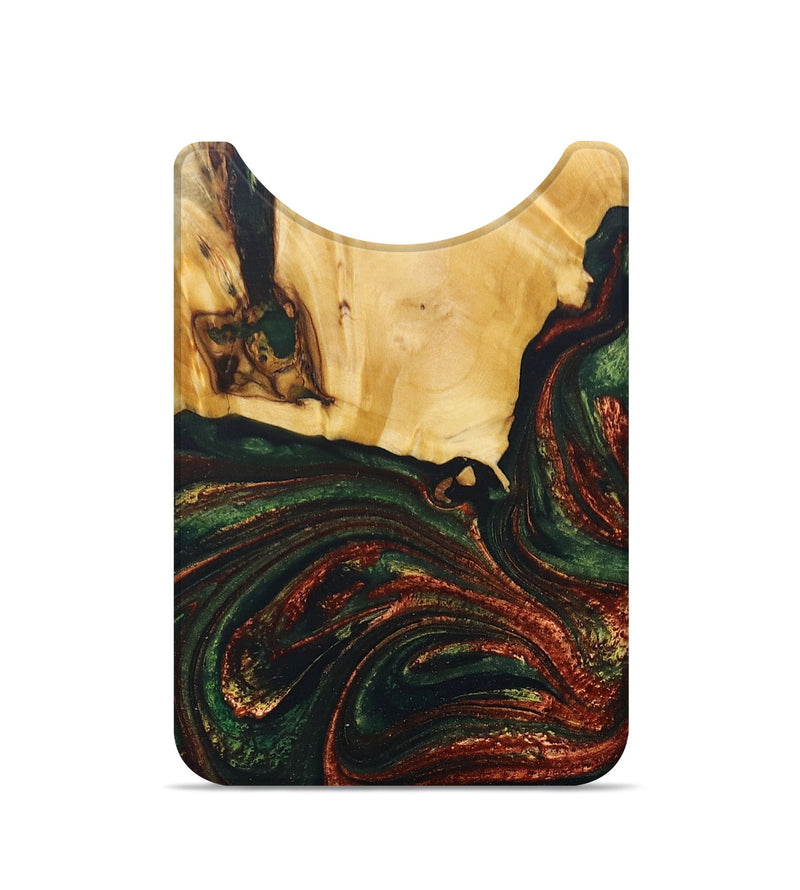 Live Edge Wood+Resin Wallet - Rosalie (Green, 683914)