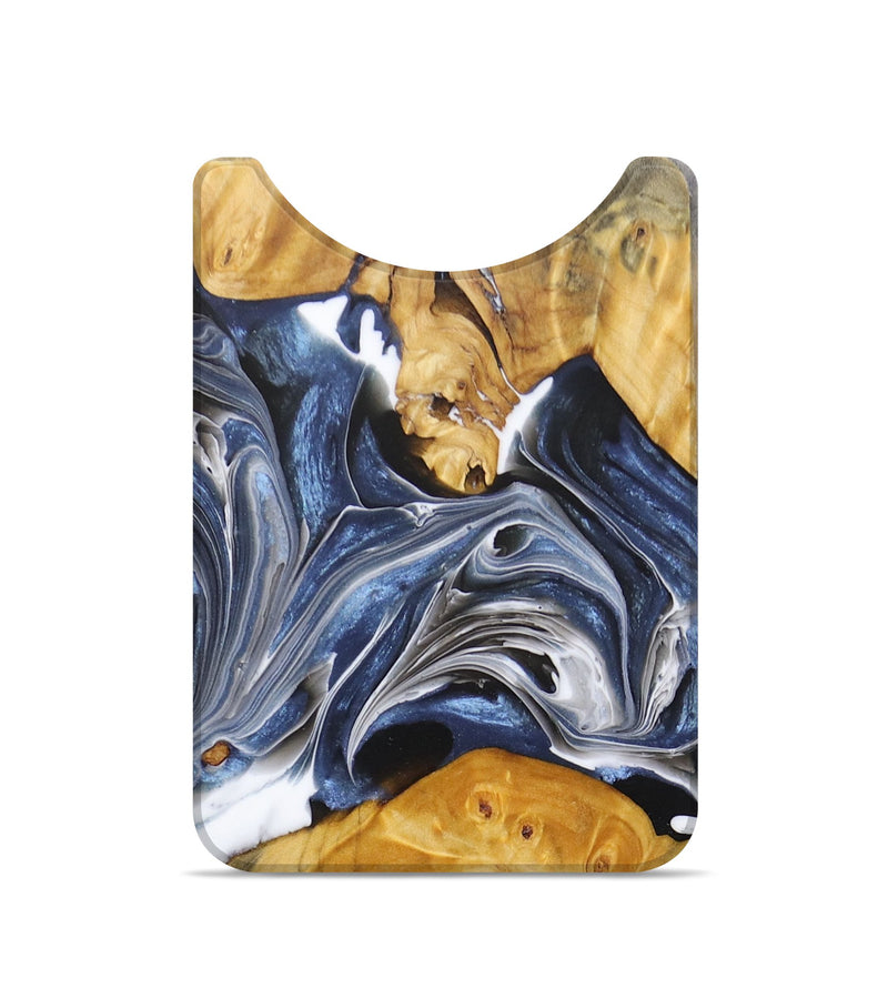 Live Edge Wood+Resin Wallet - Cayden (Blue, 683916)