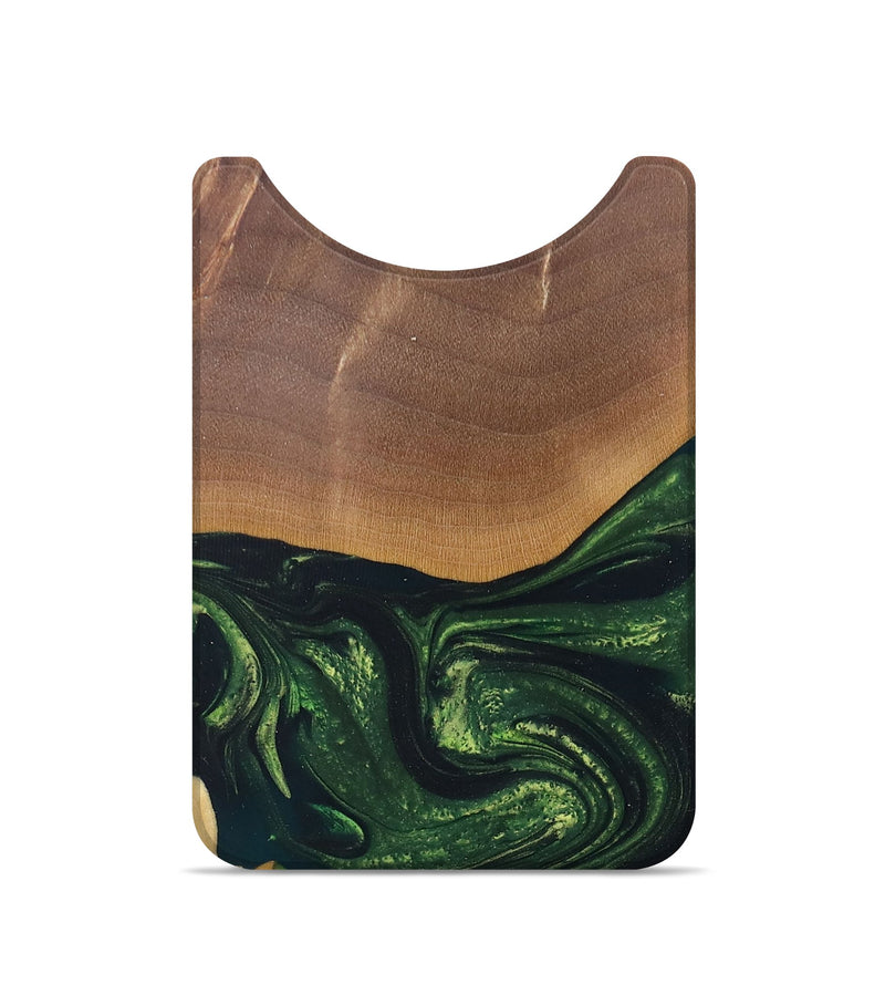 Live Edge Wood+Resin Wallet - Tom (Green, 684140)