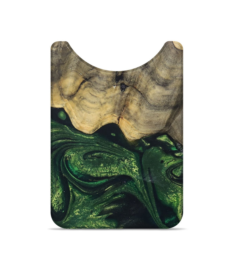 Live Edge Wood+Resin Wallet - Colleen (Green, 684141)
