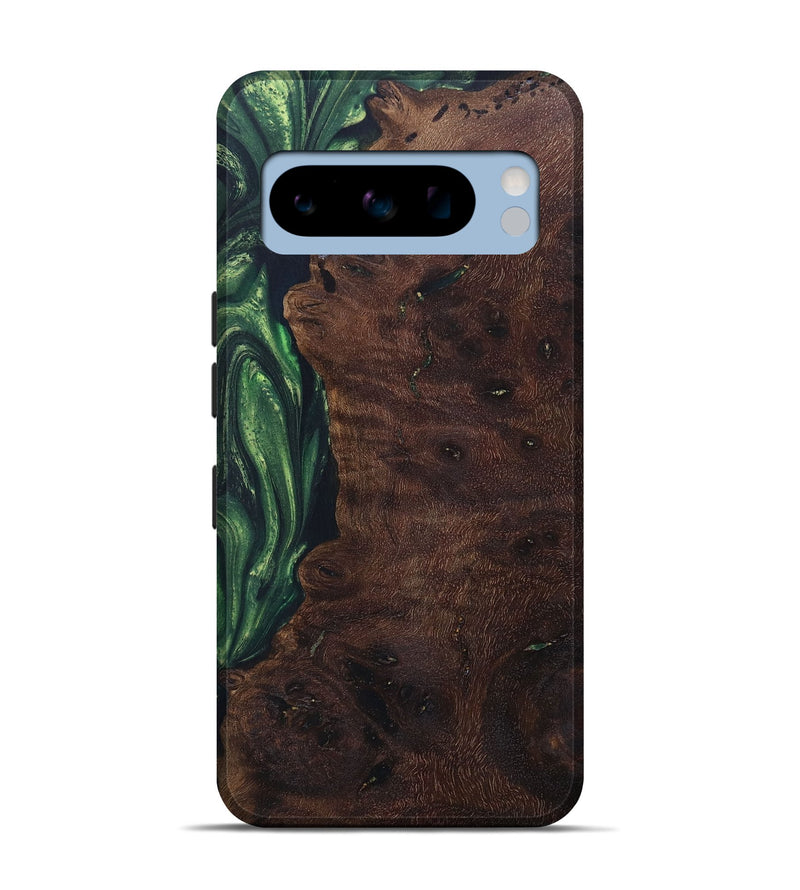 Pixel 8 Pro Wood+Resin Live Edge Phone Case - Leland (Green, 684166)