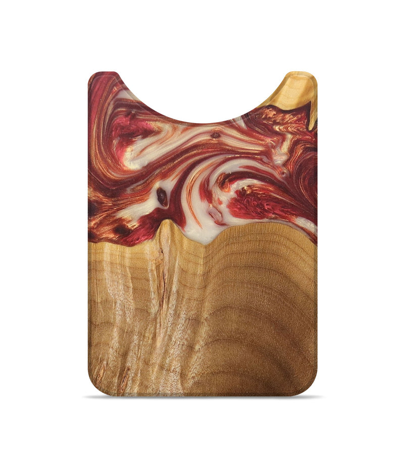 Live Edge Wood+Resin Wallet - Hanna (Red, 684288)