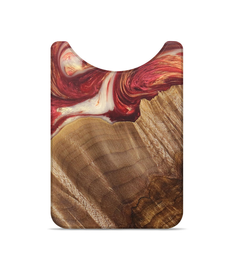 Live Edge Wood+Resin Wallet - Phoebe (Red, 684291)