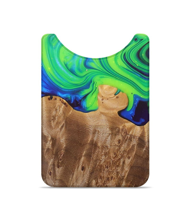Live Edge Wood+Resin Wallet - James (Green, 684293)