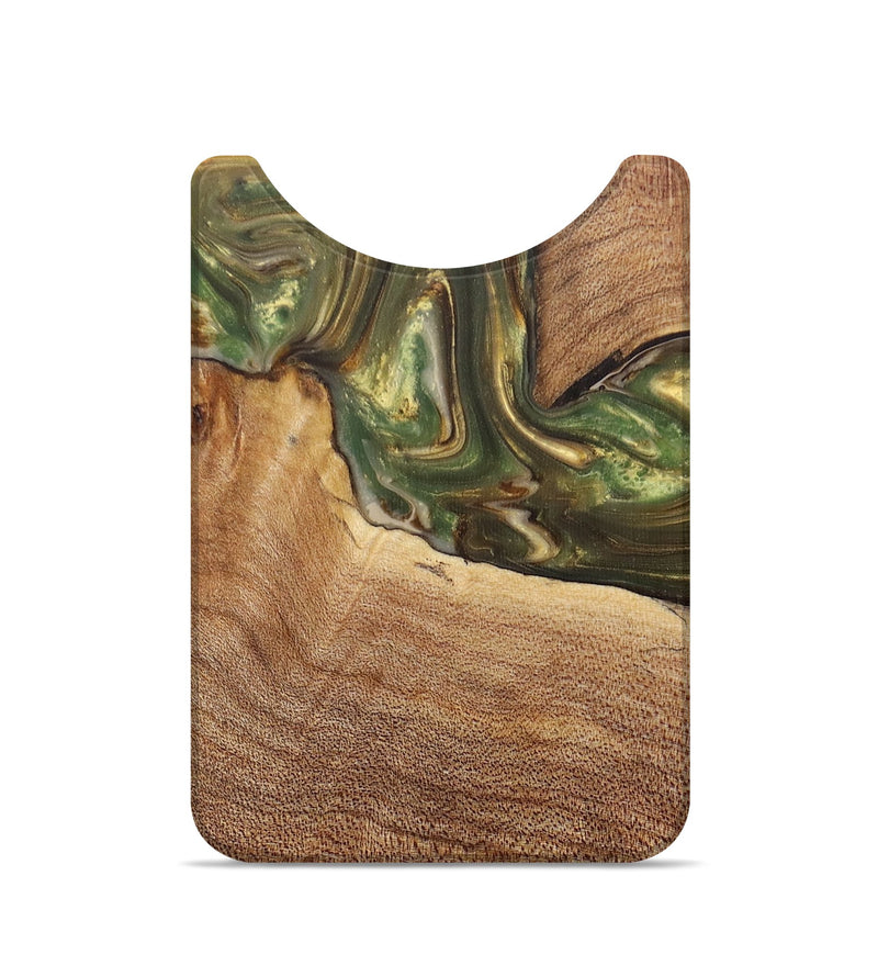 Live Edge Wood+Resin Wallet - Frankie (Green, 684294)
