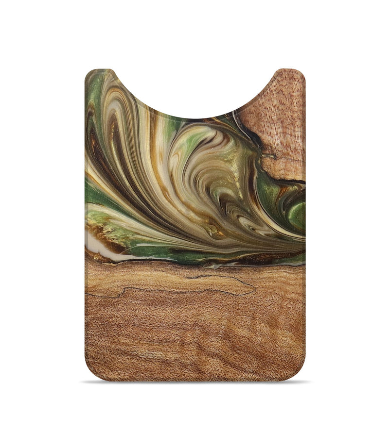 Live Edge Wood+Resin Wallet - Vonda (Green, 684295)