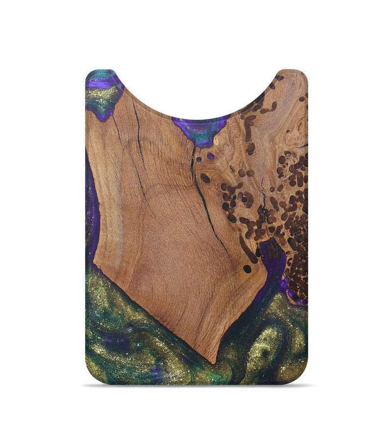 Live Edge Wood+Resin Wallet - Rocky (Green, 684298)
