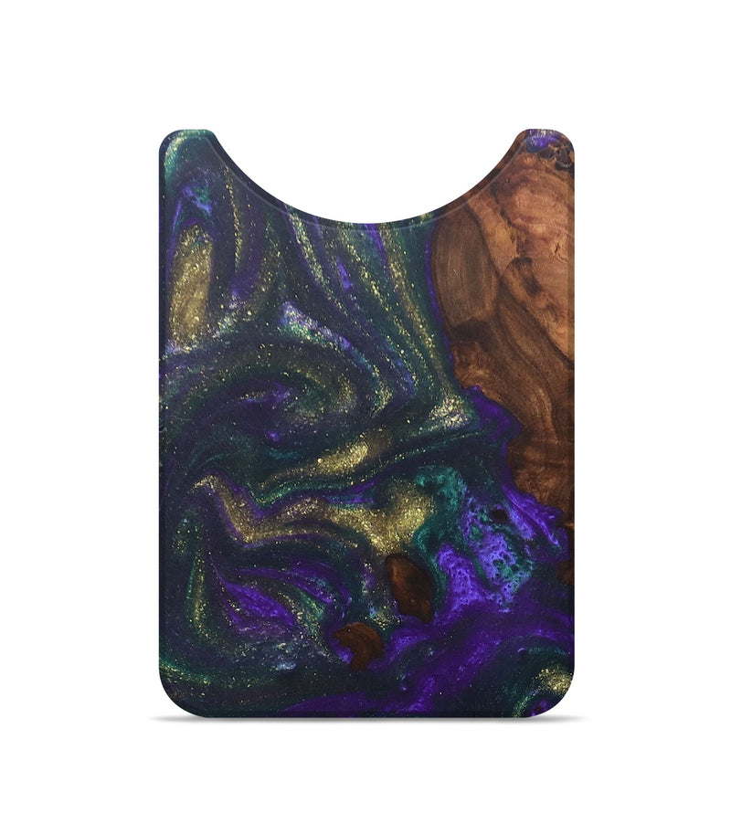 Live Edge Wood+Resin Wallet - Natasha (Green, 684299)