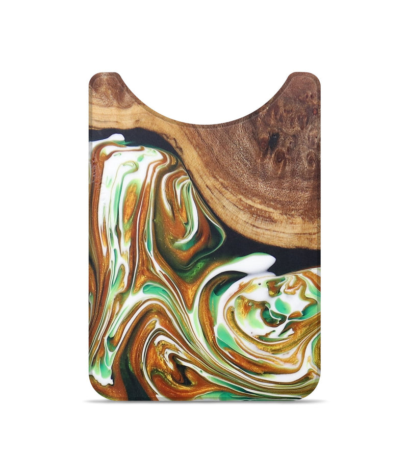 Live Edge Wood+Resin Wallet - Ophelia (Green, 684302)