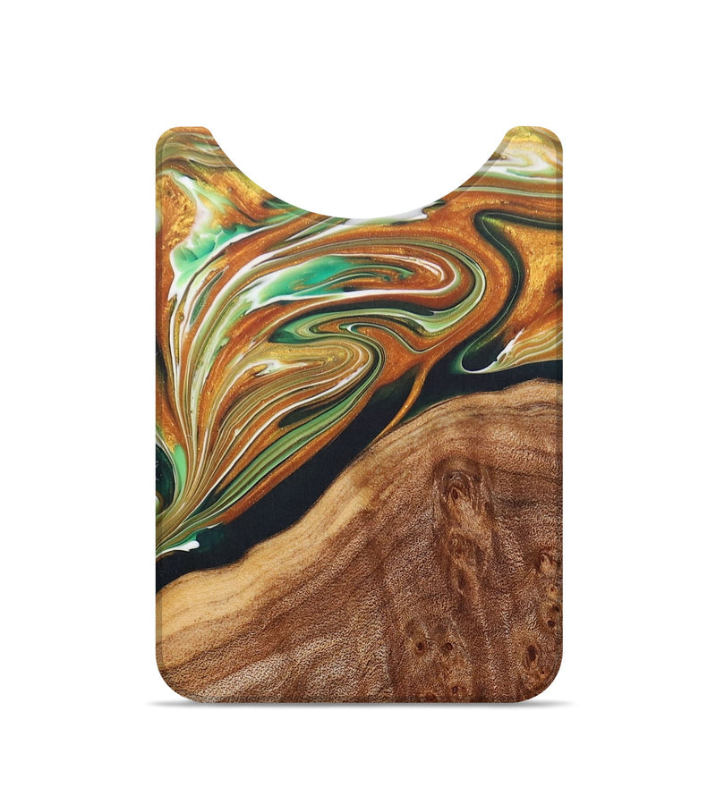 Live Edge Wood+Resin Wallet - Kyle (Green, 684303)