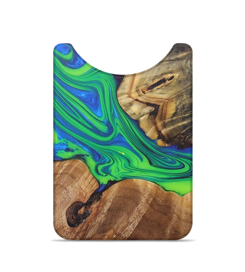 Live Edge Wood+Resin Wallet - Vivienne (Green, 684306)