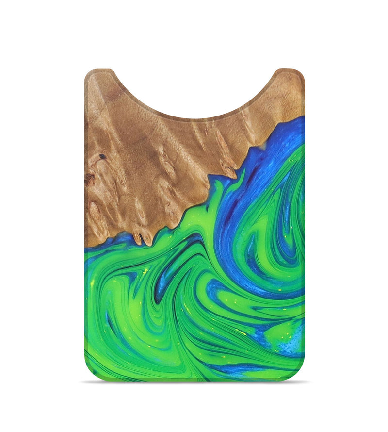 Live Edge Wood+Resin Wallet - Bart (Green, 684307)