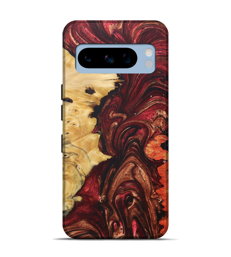 Pixel 8 Pro Wood+Resin Live Edge Phone Case - Shayla (Red, 684329)
