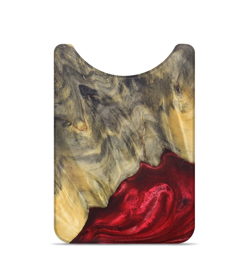 Live Edge Wood+Resin Wallet - Olive (Red, 684348)
