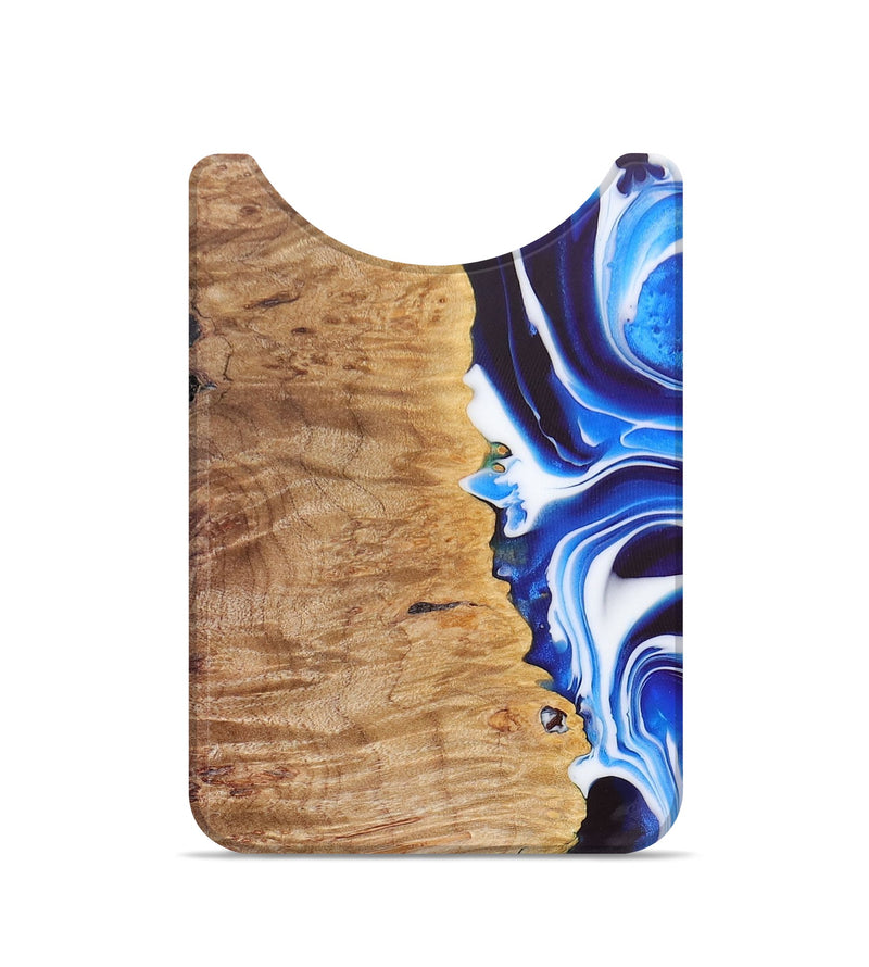 Live Edge Wood+Resin Wallet - Krista (Blue, 684352)