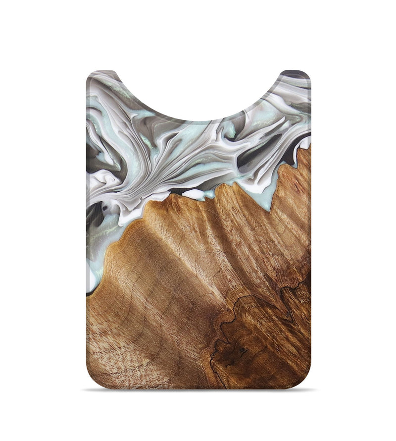 Live Edge Wood+Resin Wallet - Sidney (Black & White, 684354)