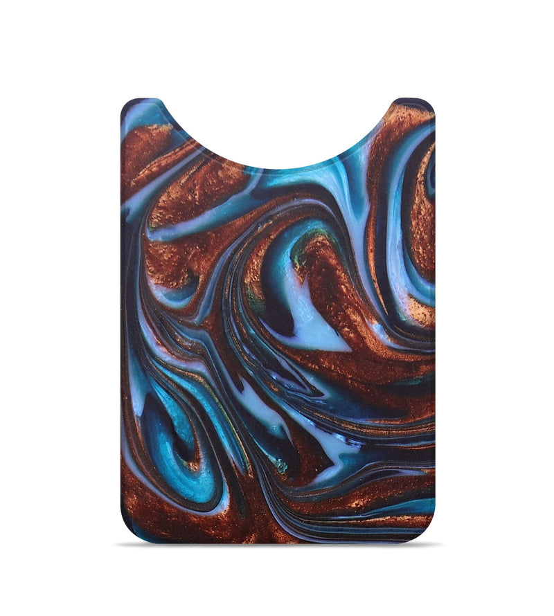 Live Edge ResinArt Wallet - Milani (Teal & Gold, 684356)