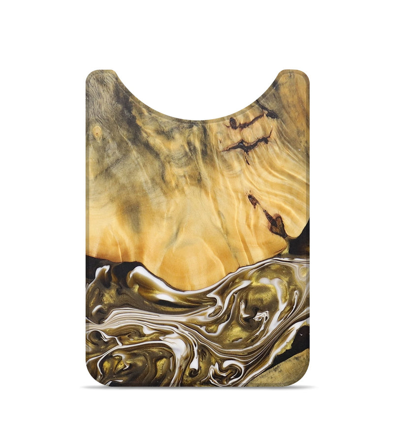 Live Edge Wood+Resin Wallet - Sherri (Black & White, 684360)
