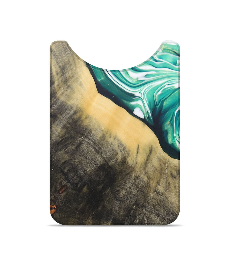 Live Edge Wood+Resin Wallet - Randy (Green, 684362)