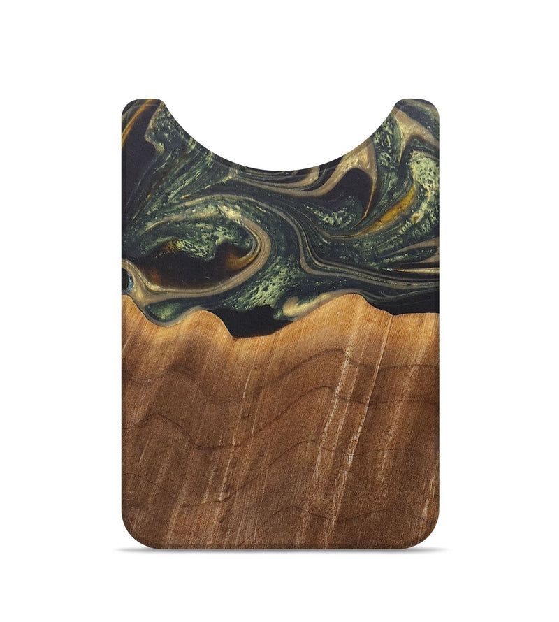 Live Edge Wood+Resin Wallet - Mercedes (Green, 684363)