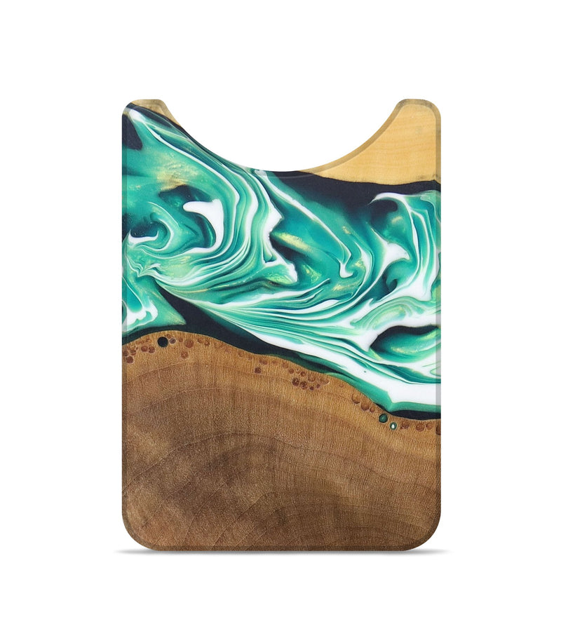 Live Edge Wood+Resin Wallet - Tyler (Green, 684364)