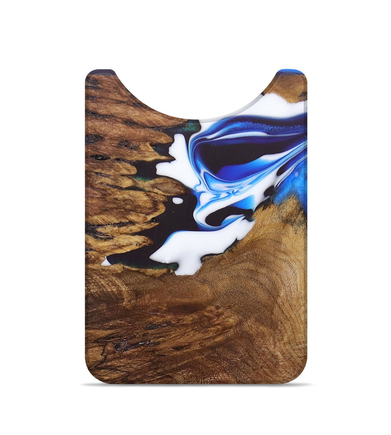 Live Edge Wood+Resin Wallet - Perla (Blue, 684366)