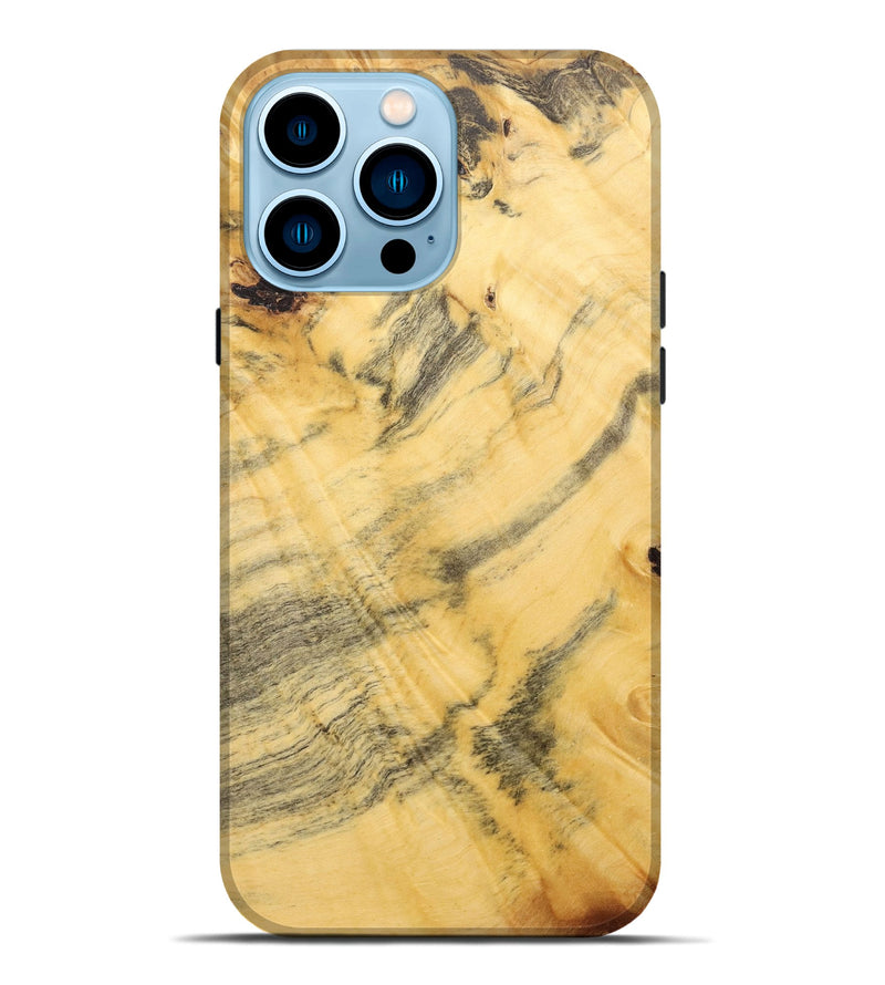 iPhone 14 Pro Max Wood+Resin Live Edge Phone Case - Omar (Wood Burl, 684375)