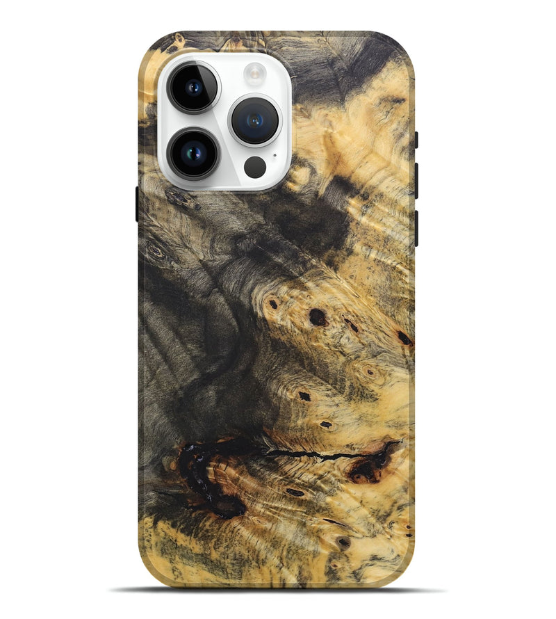 iPhone 15 Pro Max Wood+Resin Live Edge Phone Case - Brock (Wood Burl, 684376)