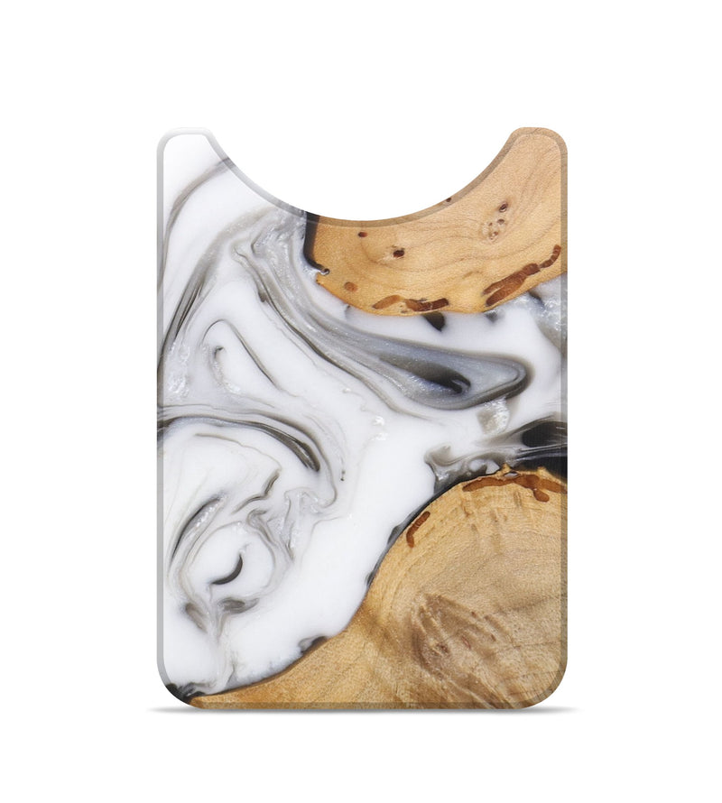 Live Edge Wood+Resin Wallet - Lonnie (Black & White, 684480)