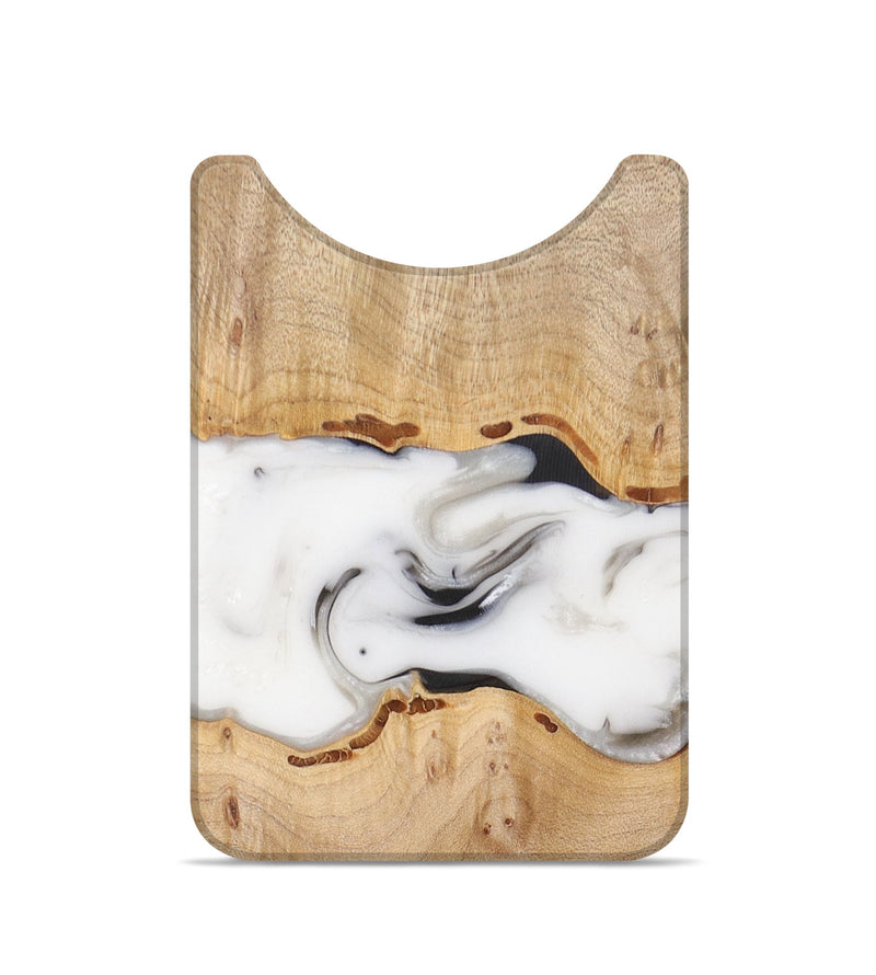 Live Edge Wood+Resin Wallet - Jace (Black & White, 684481)