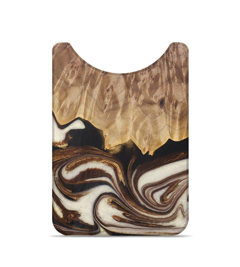 Live Edge Wood+Resin Wallet - Katina (Black & White, 684482)