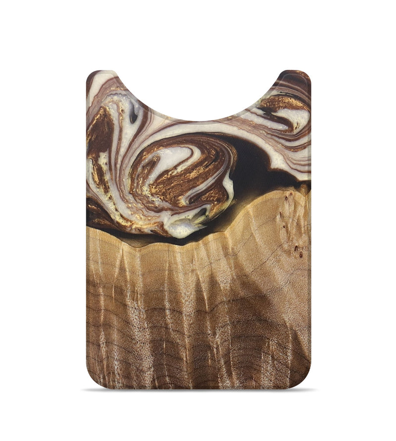 Live Edge Wood+Resin Wallet - Cindy (Black & White, 684483)