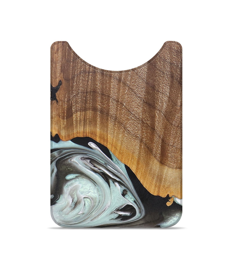 Live Edge Wood+Resin Wallet - Nakia (Black & White, 684484)