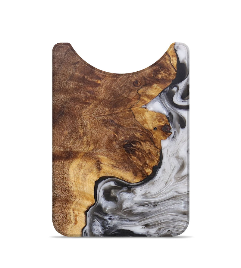 Live Edge Wood+Resin Wallet - Adele (Black & White, 684488)