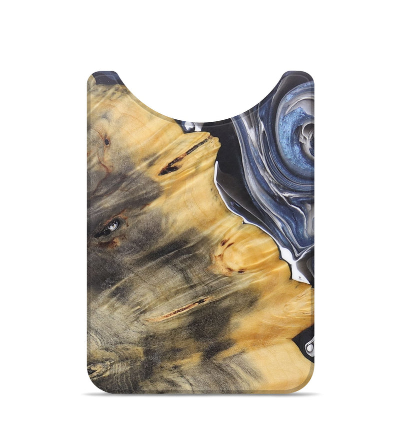 Live Edge Wood+Resin Wallet - Josue (Black & White, 684489)